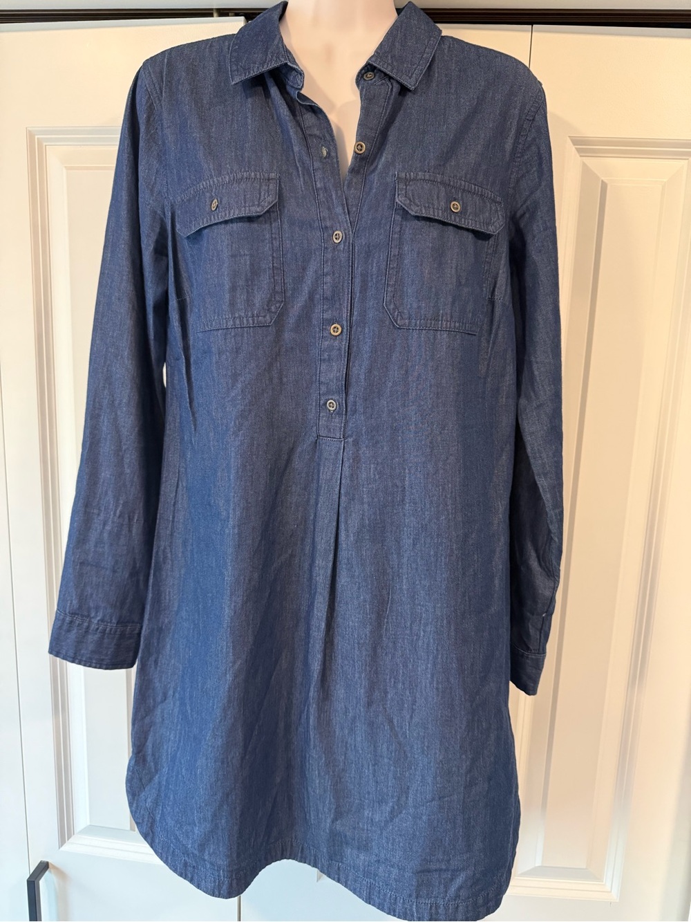 Old Navy dark denim jean dress small s autumn